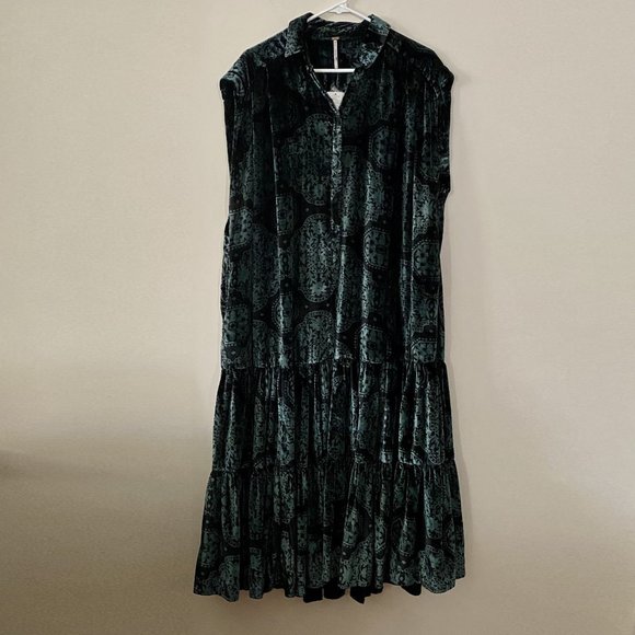 Free People On My Mind Velvet Maxi Top NWT - Picture 5 of 10